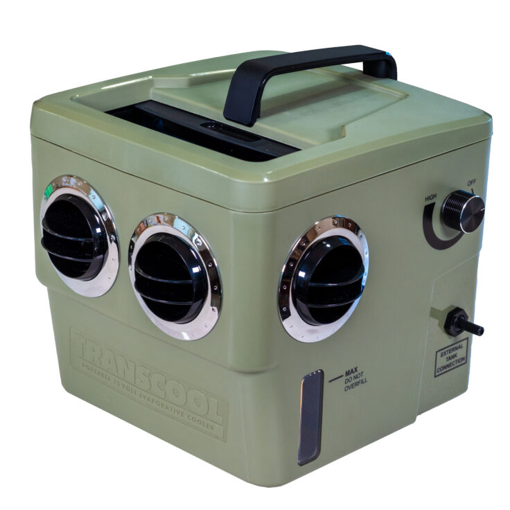 Transcool E3 12V portable air cooler for pets and camping